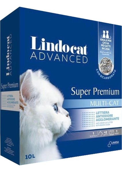 Lindocat Süper Premium Biokarbonat Multi-Cat Kedi Kumu 10 Lt