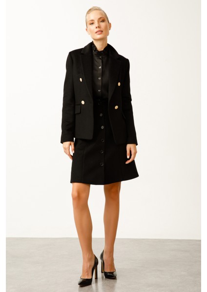 Blazer Düğmeli Kaşe Ceket modelleri