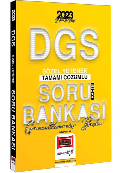 2023 DGS Soru Avcısı Tamamı Çözümlü Sözel Yetenek Soru Bankası