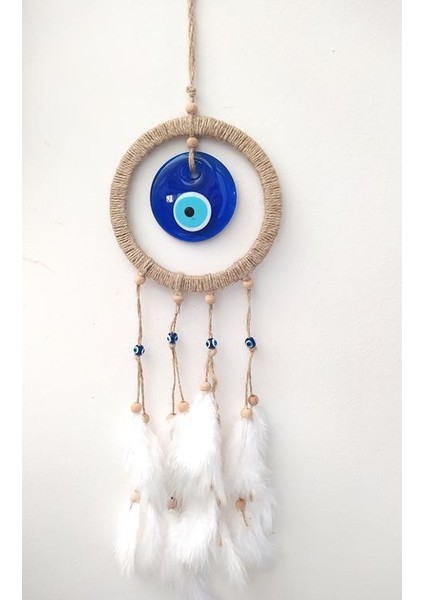 Hdmarketim Nazar Boncuklu Düş Kapanı Dreamcatcher Kuş Tüyü Duvar Süsü modelleri