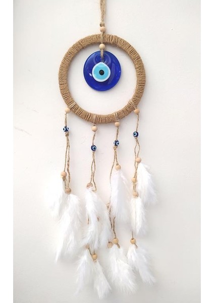 Hdmarketim Nazar Boncuklu Düş Kapanı Dreamcatcher Kuş Tüyü Duvar Süsü indirimleri