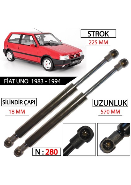 Fiat Uno Bagaj Amortisörü Sağ Sol Takım 1983 - 1994