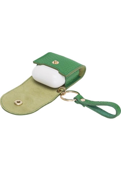 Apple Airpods 2.nesil Uyumlu Deri Kılıf Mai Snap Erc4 Yeşil indirimleri