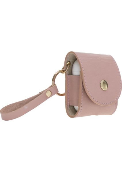 Apple Airpods 2.nesil Uyumlu Deri Kılıf Mai Snap Nu2 Pembe modelleri