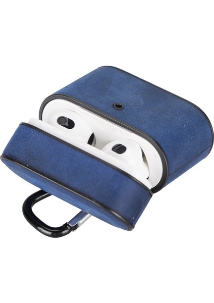 Casquet Apple Airpods 3.nesil Uyumlu Deri Kılıf G21 Mavi fiyatları