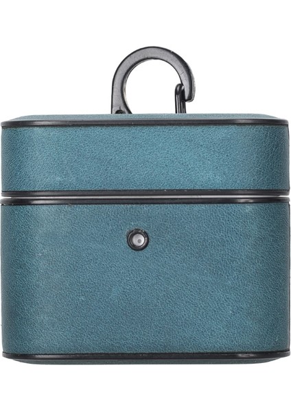 Casquet Apple Airpods 3.nesil Uyumlu Deri Kılıf AA32 Yeşil