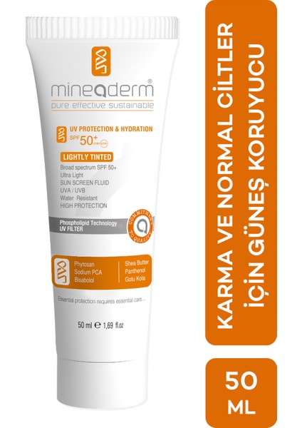 Uv Protection & Hydration Lightly Tinted / Renkli Uv Koruma ve Nemlendirici Güneş Kremi Spf 50+ / 50 ml