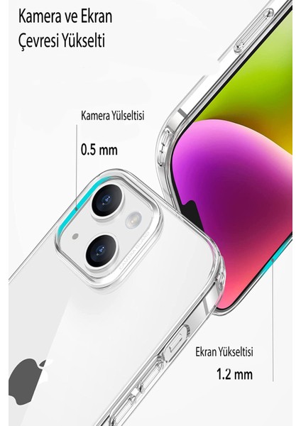 Apple iPhone 14 Pro Kapak Lüx Şeffaf Silikon Kılıf