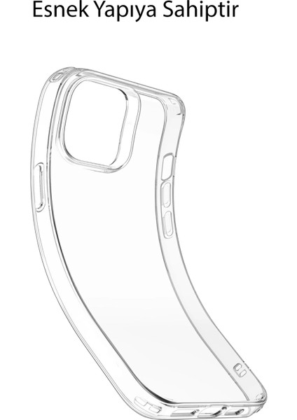Apple iPhone 14 Pro Kapak Lüx Şeffaf Silikon Kılıf