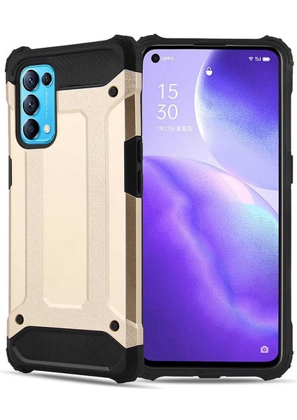 Oppo Reno 5 5g Kılıf Çift Katmanlı Tank Silikon Kapak