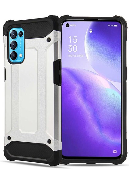Oppo Reno 5 5g Kılıf Çift Katmanlı Tank Silikon Kapak