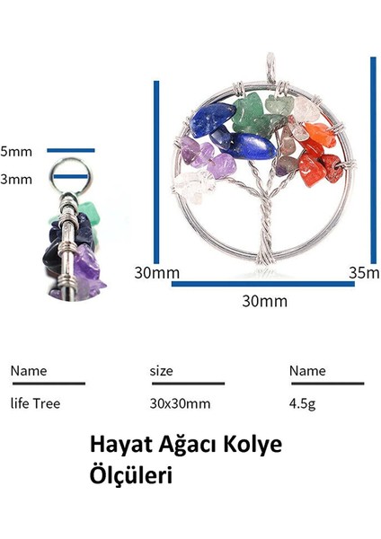 Doğal Taş Çakra Hayat Ağacı Küçük