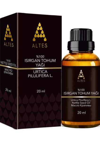 %100 Saf Isırgan Tohum Yağı / Nettle Seed Oil / Soğuk Sıkım 20ML