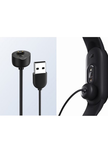 Xiaomi Mi Band 6 Ile Uyumlu Akıllı Saat Şarj Kablosu Manyetik USB Şarj Aleti Siyah fiyatları