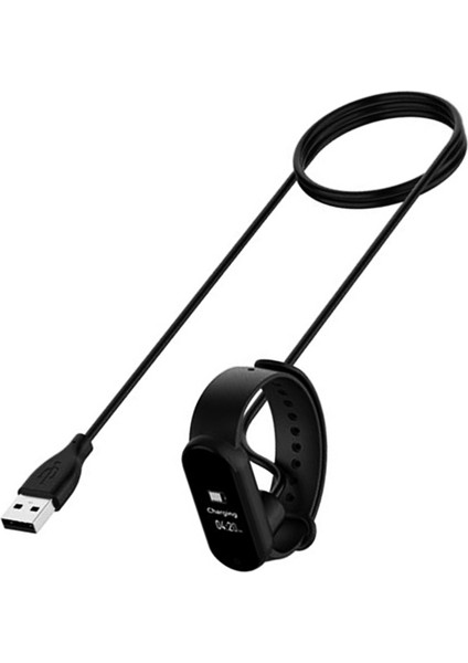 Xiaomi Mi Band 6 Ile Uyumlu Akıllı Saat Şarj Kablosu Manyetik USB Şarj Aleti Siyah modelleri
