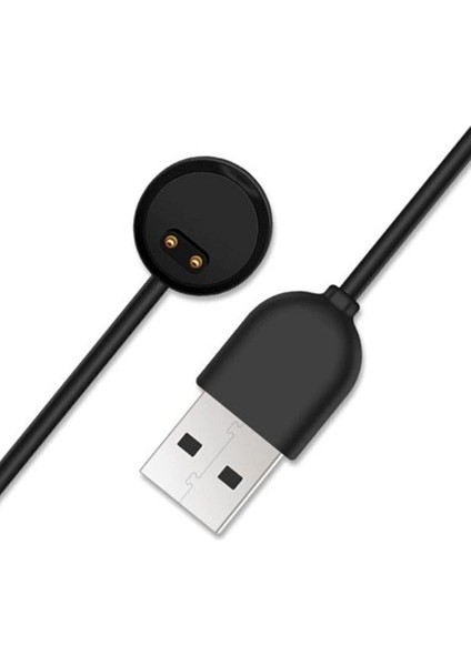 Xiaomi Mi Band 6 Ile Uyumlu Akıllı Saat Şarj Kablosu Manyetik USB Şarj Aleti Siyah fırsatları