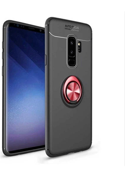 Kip GSM S9 Plus Kılıf Metal Yüzüklü Standlı Yumuşak Ravel Silikon Kapak