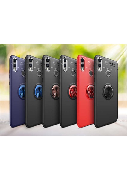 Huawei Honor 8c Kılıf Metal Yüzüklü Standlı Yumuşak Ravel Silikon Kapak indirimleri
