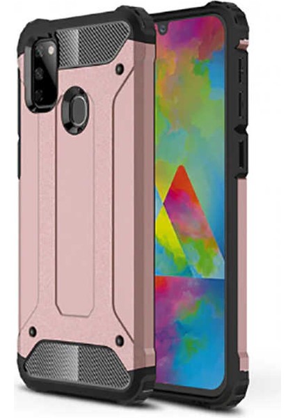 Galaxy M21 Kılıf Çift Katmanlı Tank Silikon Kapak