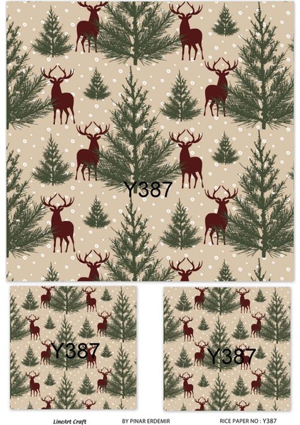 Y387 Yeni Yıl Serisi Pirinç Dekopaj 30X42