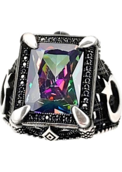 Mistiktopaz ve Zirkon Taşlı Erkek Yüzüğü 220043343G13Y modelleri