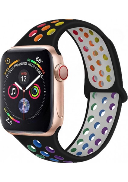 Samsung Galaxy Watch Active 2 42 mm Için Delikli Silikon Kordon Kayış - KY12