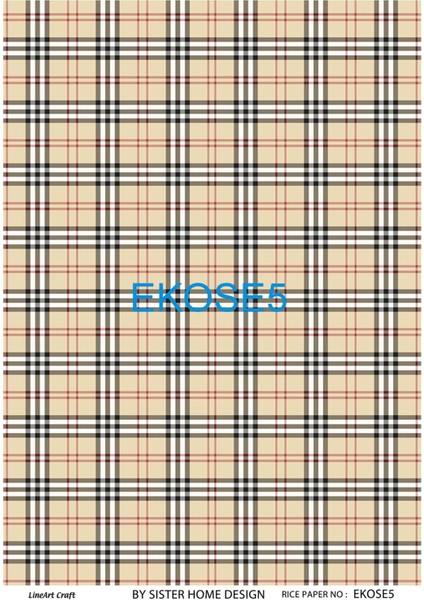 Ekose5 Ekose, Burbery Desen Pirinç Dekopaj 30X42