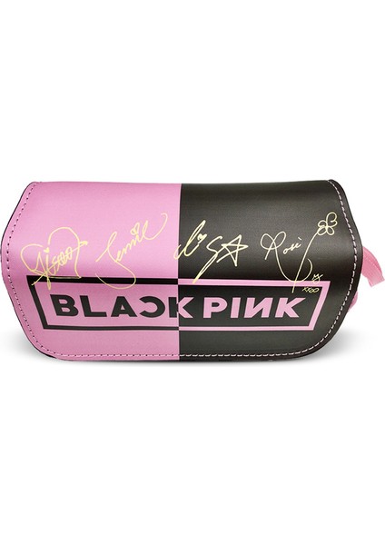 Büyük Kapasiteli Kpop Kalem Kutusu - Pembe/siyah (Yurt Dışından)