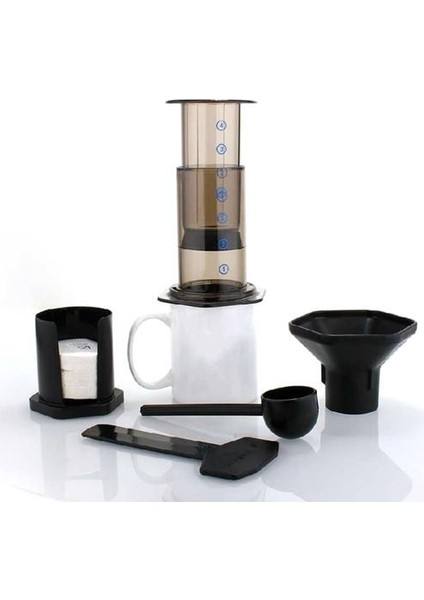 Yeni Filtre Cam Espresso Kahve Makinesi Taşınabilir Cafe Fransız Basın Aeropress Makinesi Için Cafecoffee Pot A69D | Kahve Kapları
