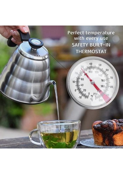 1.2l Üzerinde Kahve Su Isıtıcısı Üzerinden Kesin Sıcaklık Için Kesme Çay Su Isıtıcısı Paslanmaz Çelik Çaydanlık St | Coffee Tencere