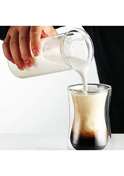 Süt Frother Elektrikli Köpük Kahve Köpük Makinesi Süt Sallamak Mikser Pil Süt Froother Sürahi Kupası | Sütlüler