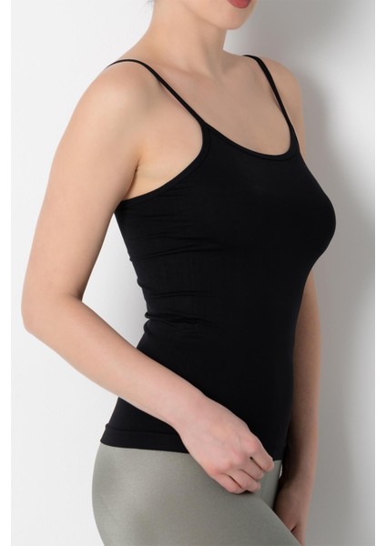 Bayan Ince Askılı Seamless Tişört modelleri