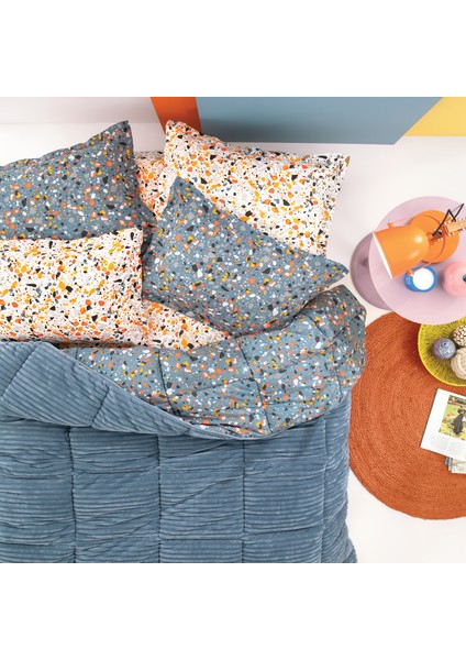 Bedding Terazzo Tek Kişilik Triola Set - Indigo