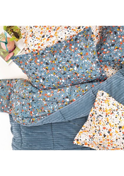 Bedding Terazzo Tek Kişilik Triola Set - Indigo