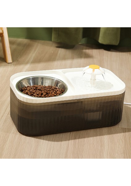 Hazneli Çelik Taslı Kedi-Köpek Mama ve Su Kabı Seti 3 lt. - Beyaz (Yurt Dışından)
