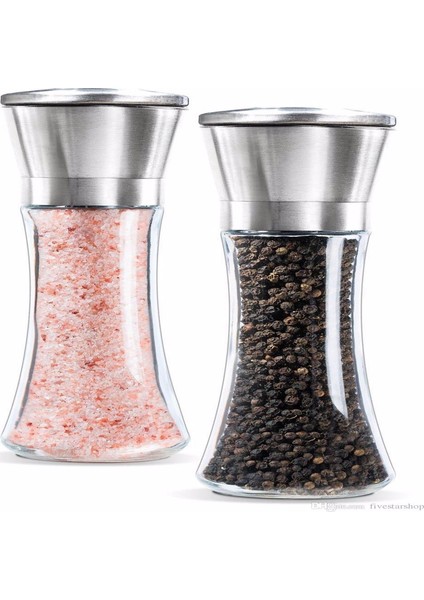 3 Adet Kalınlığı Inceliği Ayarlanabilir Karabiber Tuz Öğütücü Değirmeni Tuzluk Tuz-Öğütücü-Değirmen Tuz ve Karabiber Değirmeni Krom [3 Adet] fiyatları