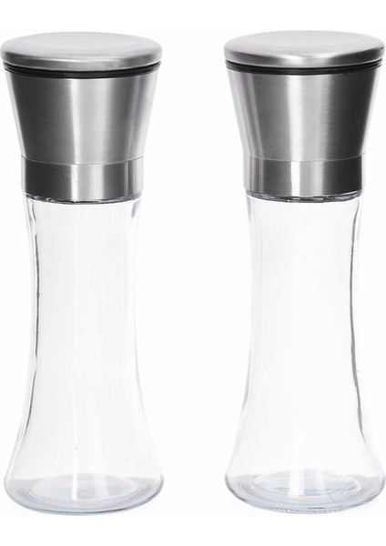 3 Adet Kalınlığı Inceliği Ayarlanabilir Karabiber Tuz Öğütücü Değirmeni Tuzluk Tuz-Öğütücü-Değirmen Tuz ve Karabiber Değirmeni Krom [3 Adet] modelleri