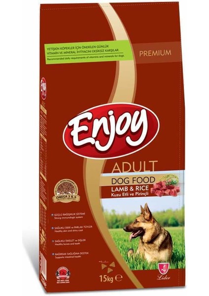 Kuzu Pirinçli Yetişkin Köpek Maması 15 kg