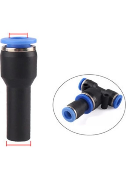 4 mm X 6 mm Borulu Tip Redüksiyon Pnömatik Bağlantı