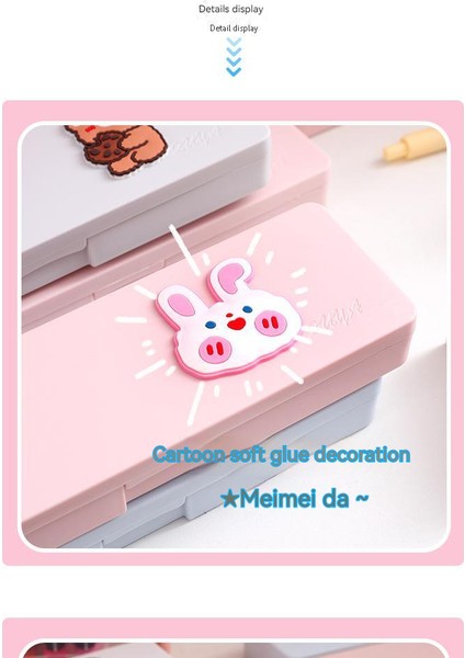 Yaratıcı Karikatür Kalem Çantası Sevimli Büyük Kapasiteli Kalem Kutusu Karikatür Su Geçirmez Kırtasiye Kutusu Öğrenci Saklama Kutusu (Yurt Dışından) modelleri