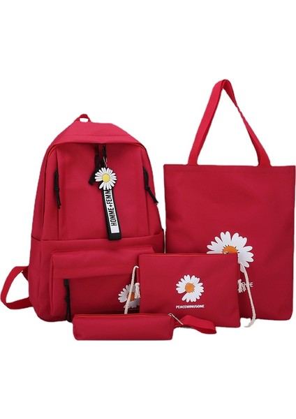 Kız Kanvas Okul Çantası Ortaokul Lise Öğrenci Sırt Çantası Basit Sırt Çantası Kadın (Yurt Dışından)