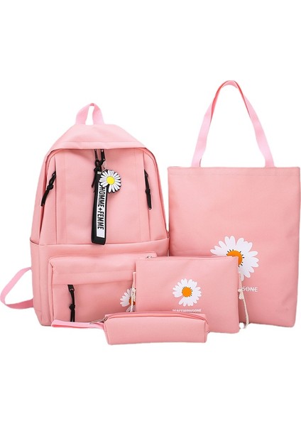 Kız Kanvas Okul Çantası Ortaokul Lise Öğrenci Sırt Çantası Basit Sırt Çantası Kadın (Yurt Dışından)