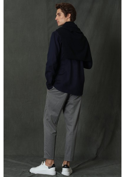 Vıana Erkek Basic Gömlek Comfort Slim Fit Lacivert