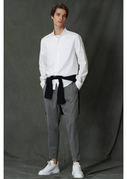 Vıana Erkek Basic Gömlek Comfort Slim Fit Siyah