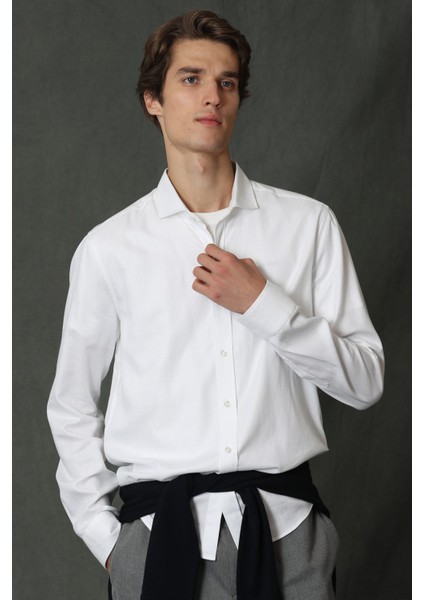 Vıana Erkek Basic Gömlek Comfort Slim Fit Siyah