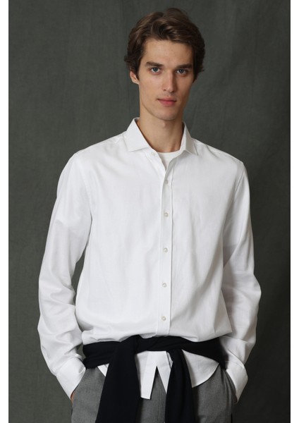 Vıana Erkek Basic Gömlek Comfort Slim Fit Siyah