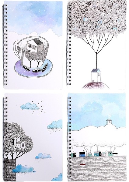 Moda Yaratıcı Çift Bobinli Spiral Defter Yeni Küçük Taze Bobinli Defter Öğrenci Defteri (Yurt Dışından)