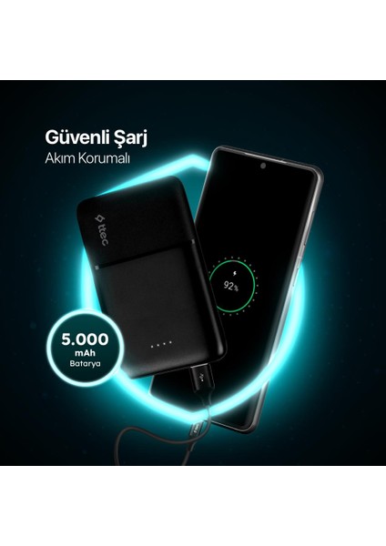 Powercard 5.000MAH Taşınabilir Şarj Aleti