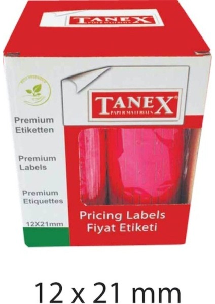 Motex Etiket 12X21 Florasan Pembe 800 Lü