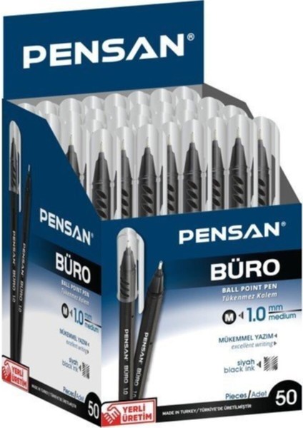 Büro Tükenmez Kalem 1.0 Siyah 50 Li